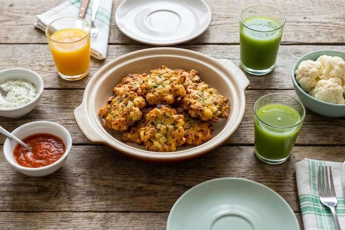bolinho de couve-flor assado.