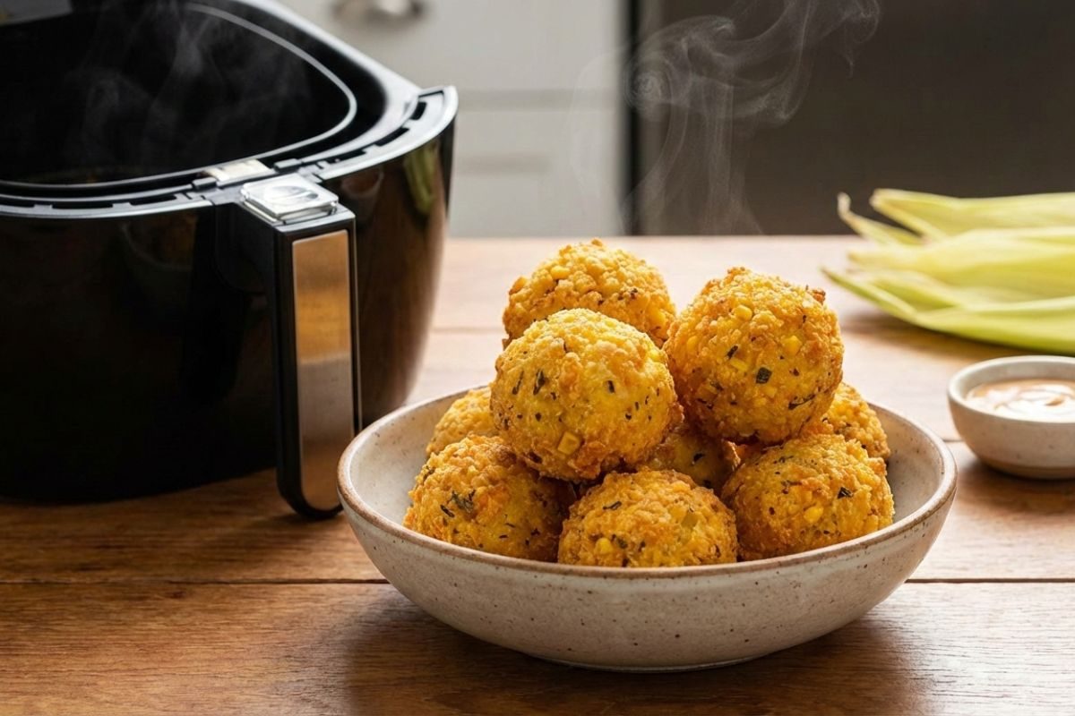 bolinho de flocão de milho na airfryer.