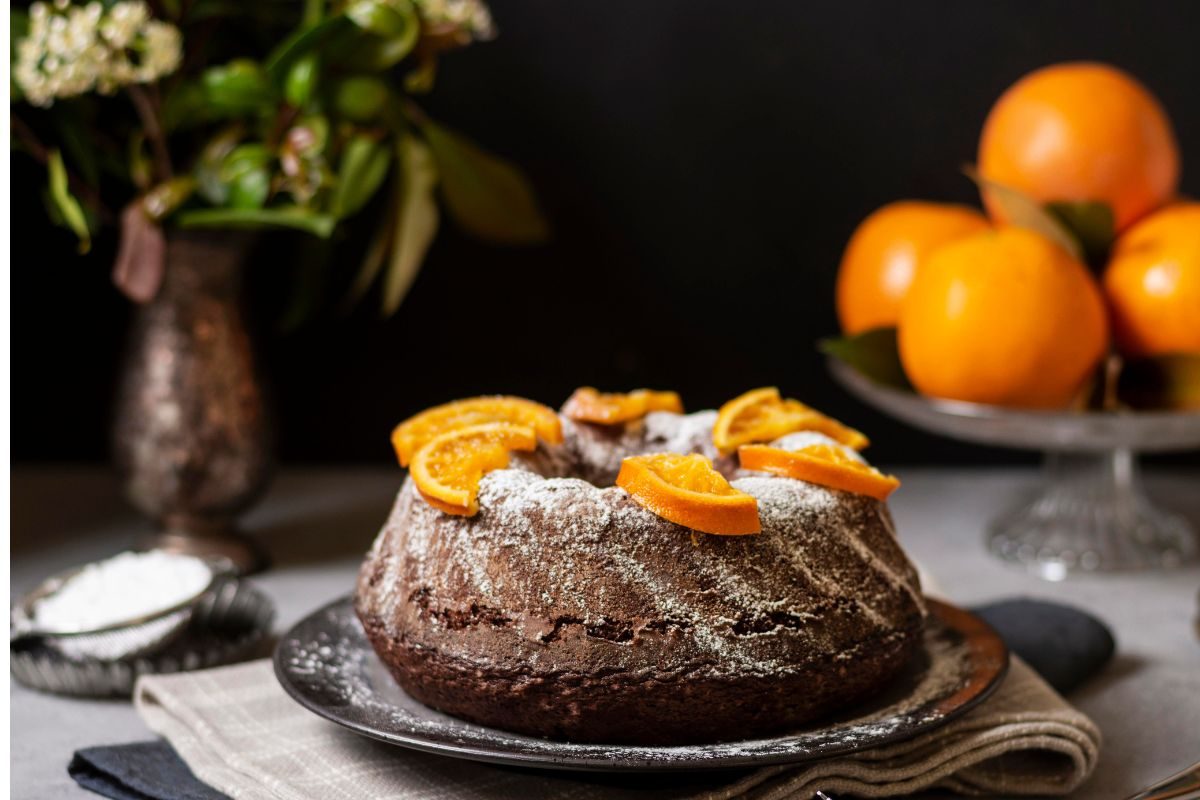 Bolo de tangerina.