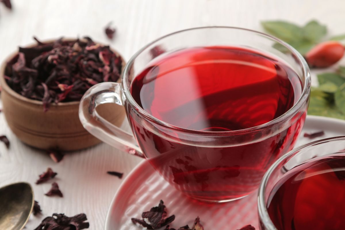 chá de hibisco.
