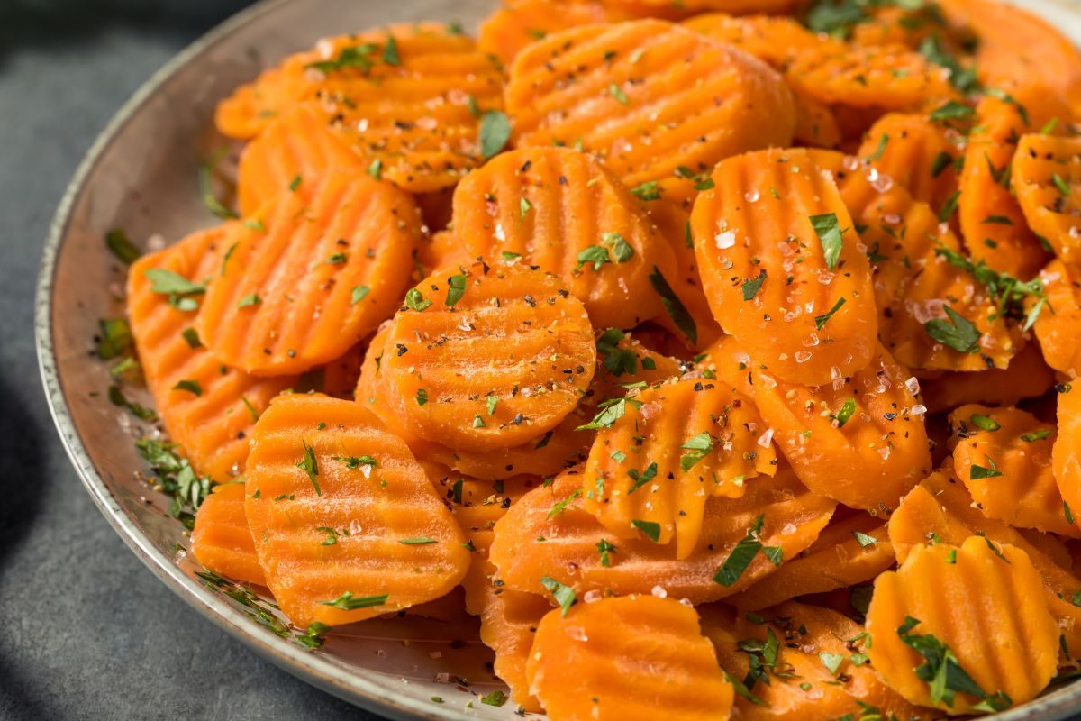chips de cenoura no micro-ondas.