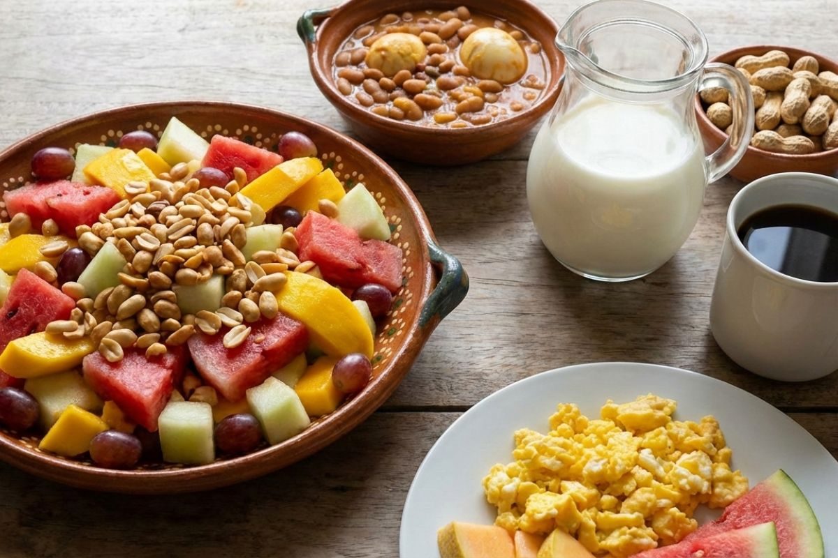 combinação de alimentos.