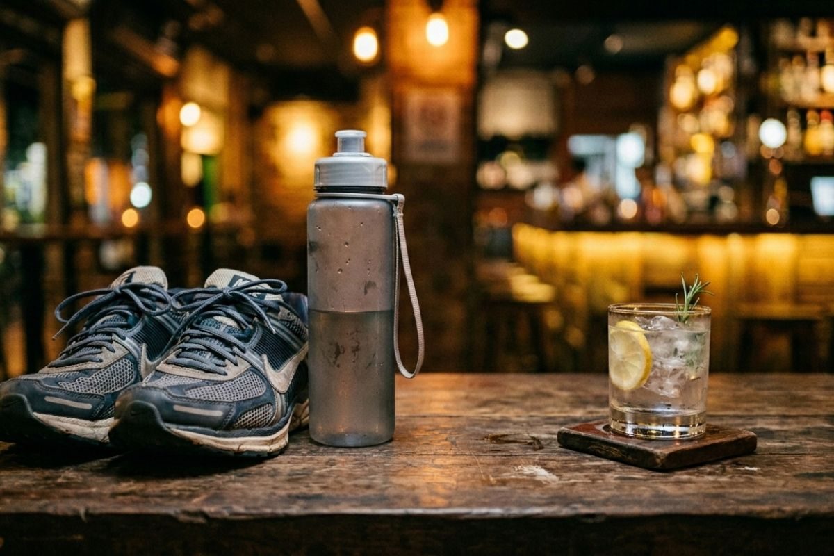 correr antes de sair para beber.