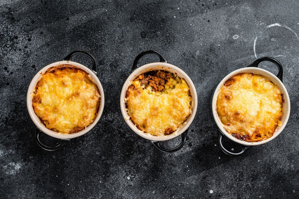 escondidinho de batata-doce com carne moída.