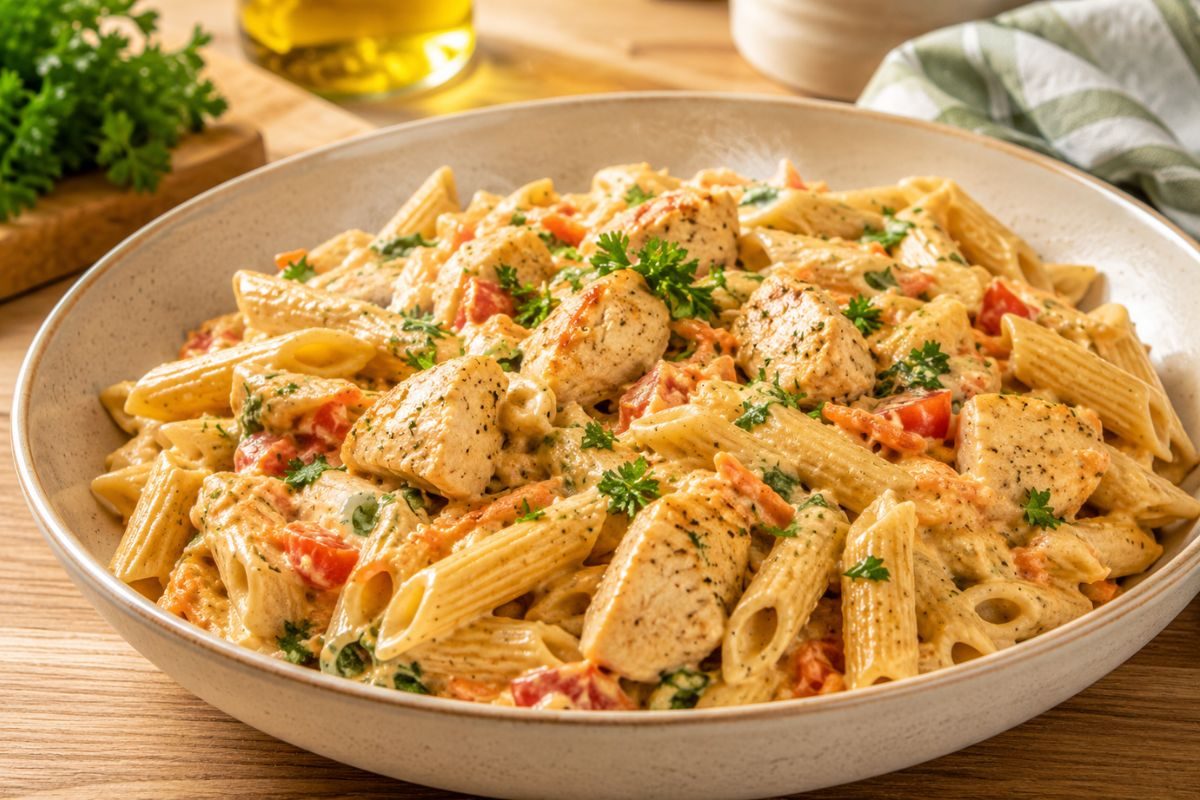 macarrão cremoso.