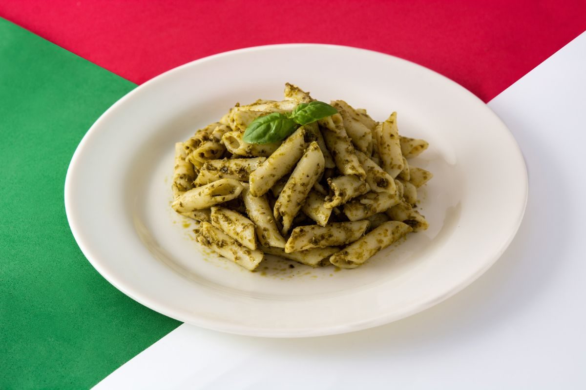 penne ao pesto.