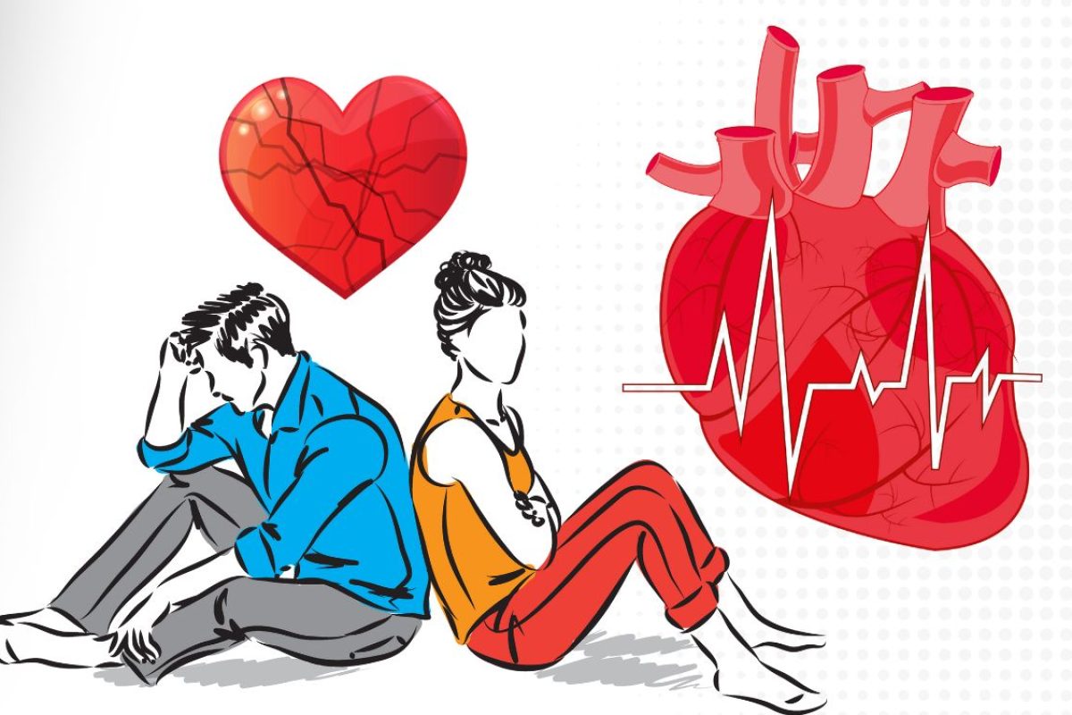 relacionamento conjugal e saúde do coração.