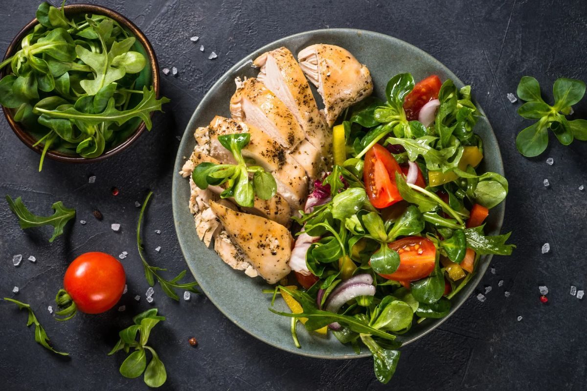 salada proteica para a semana.