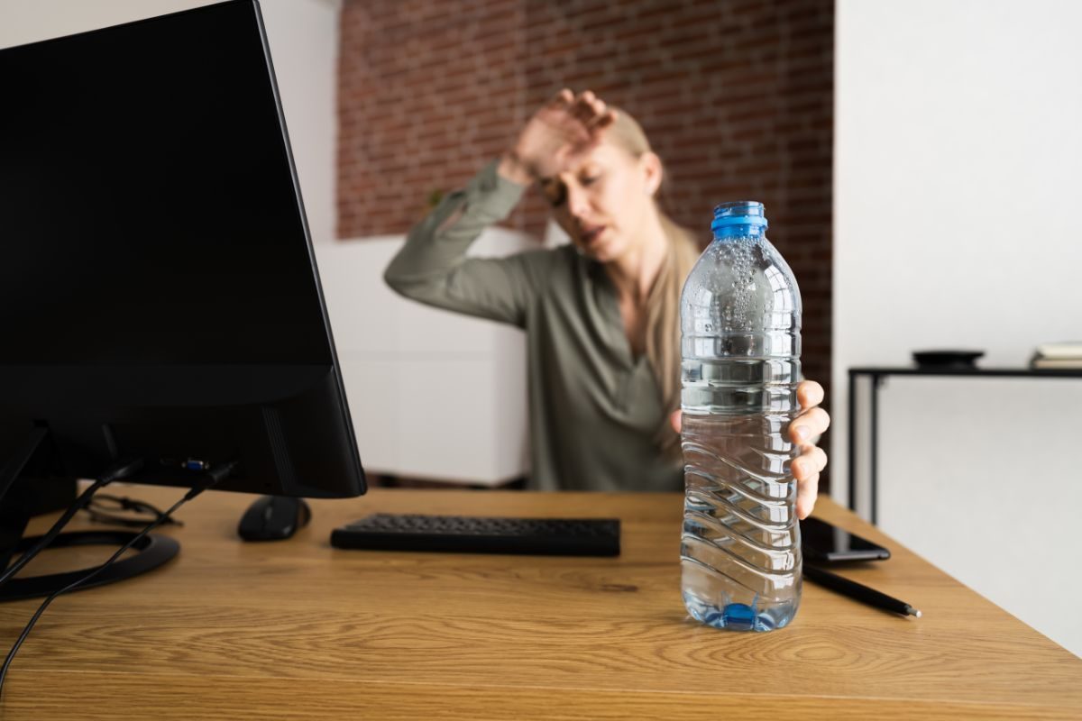 sintomas de desidratação.