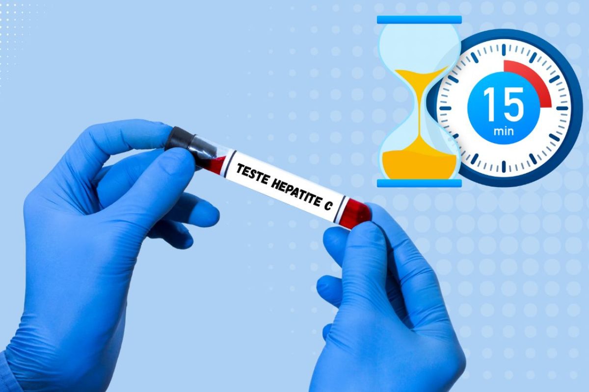 teste rápido para hepatite C.
