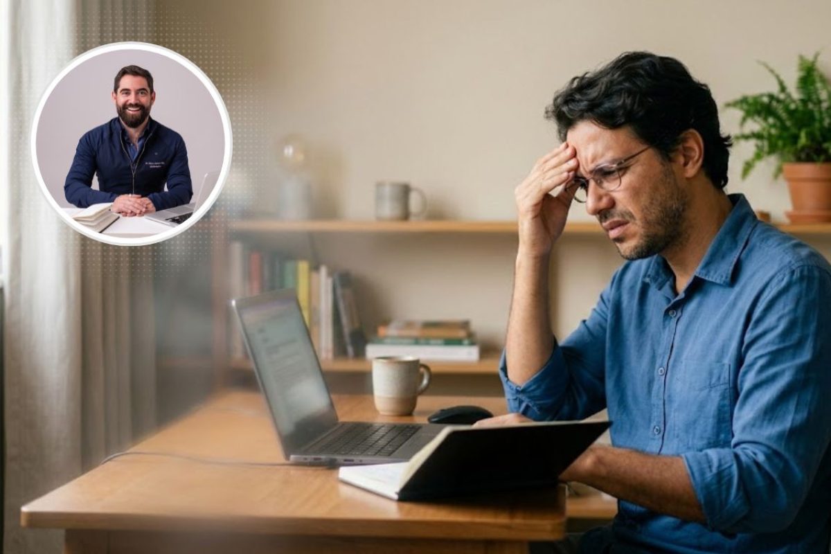 vista embaçada de repente.